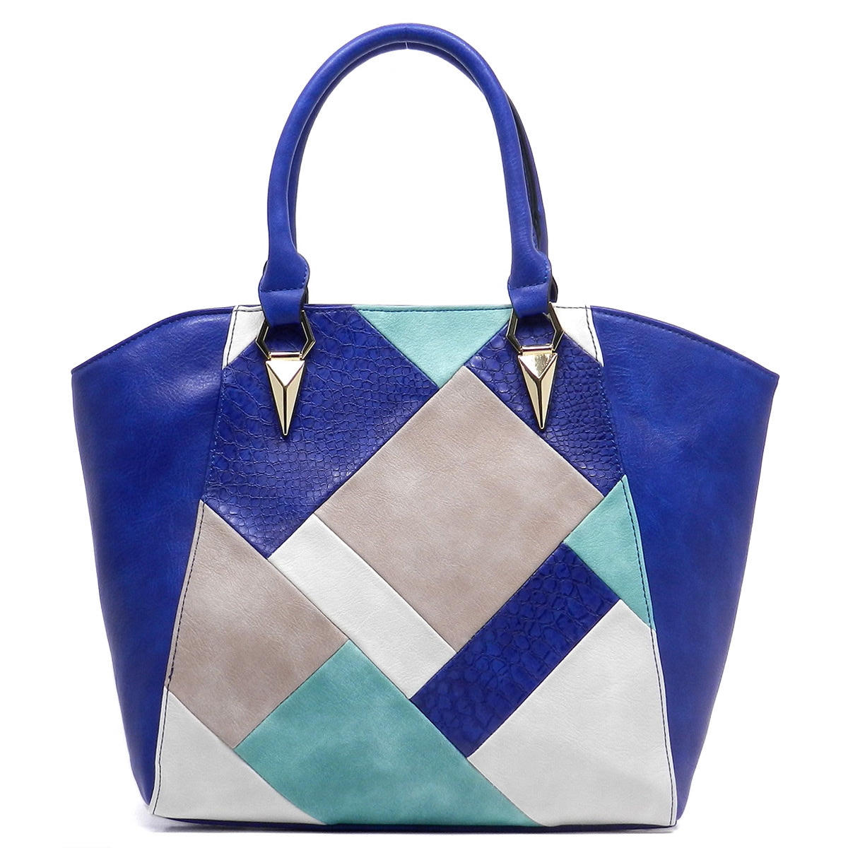 Patchwork Top Handle Satchel