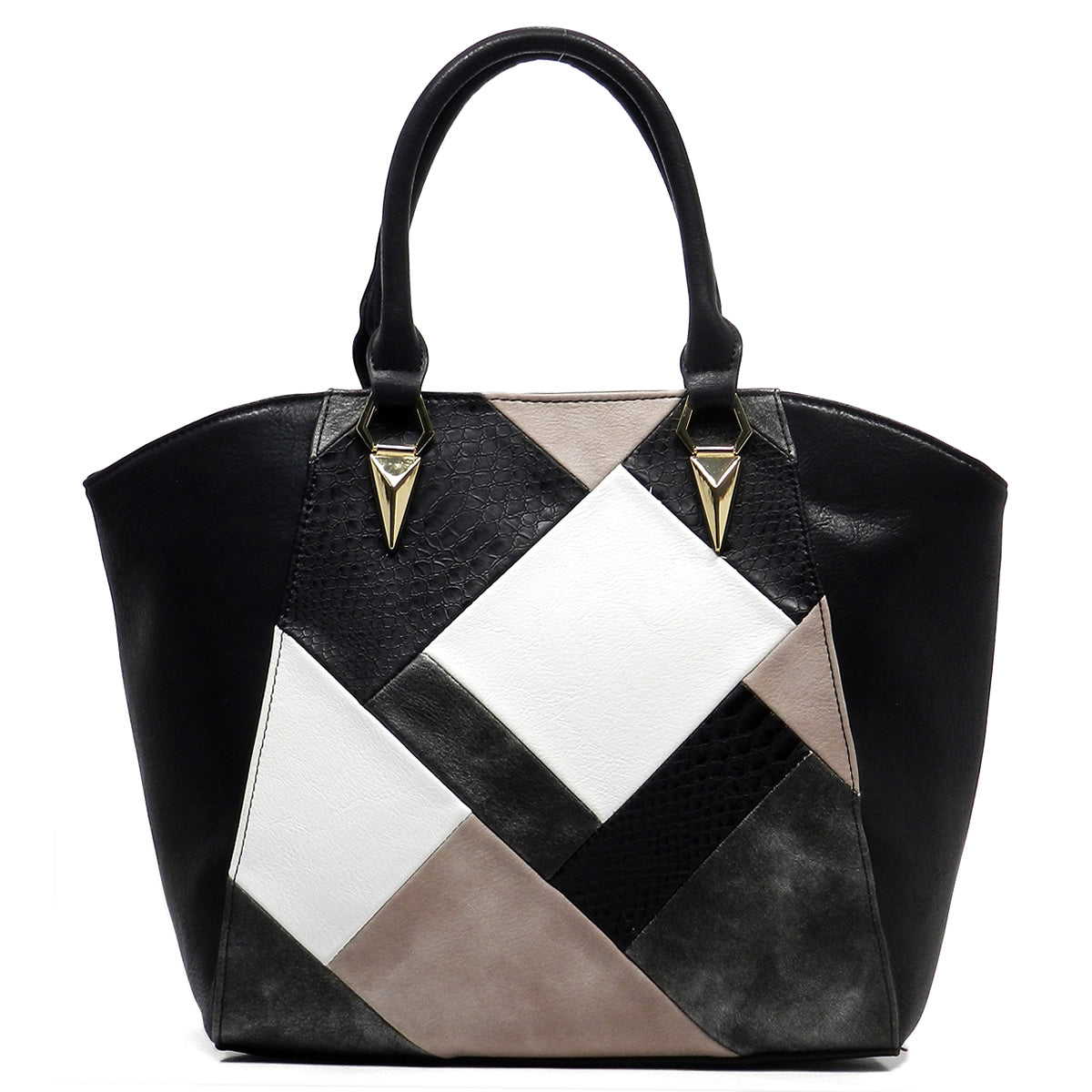 Patchwork Top Handle Satchel