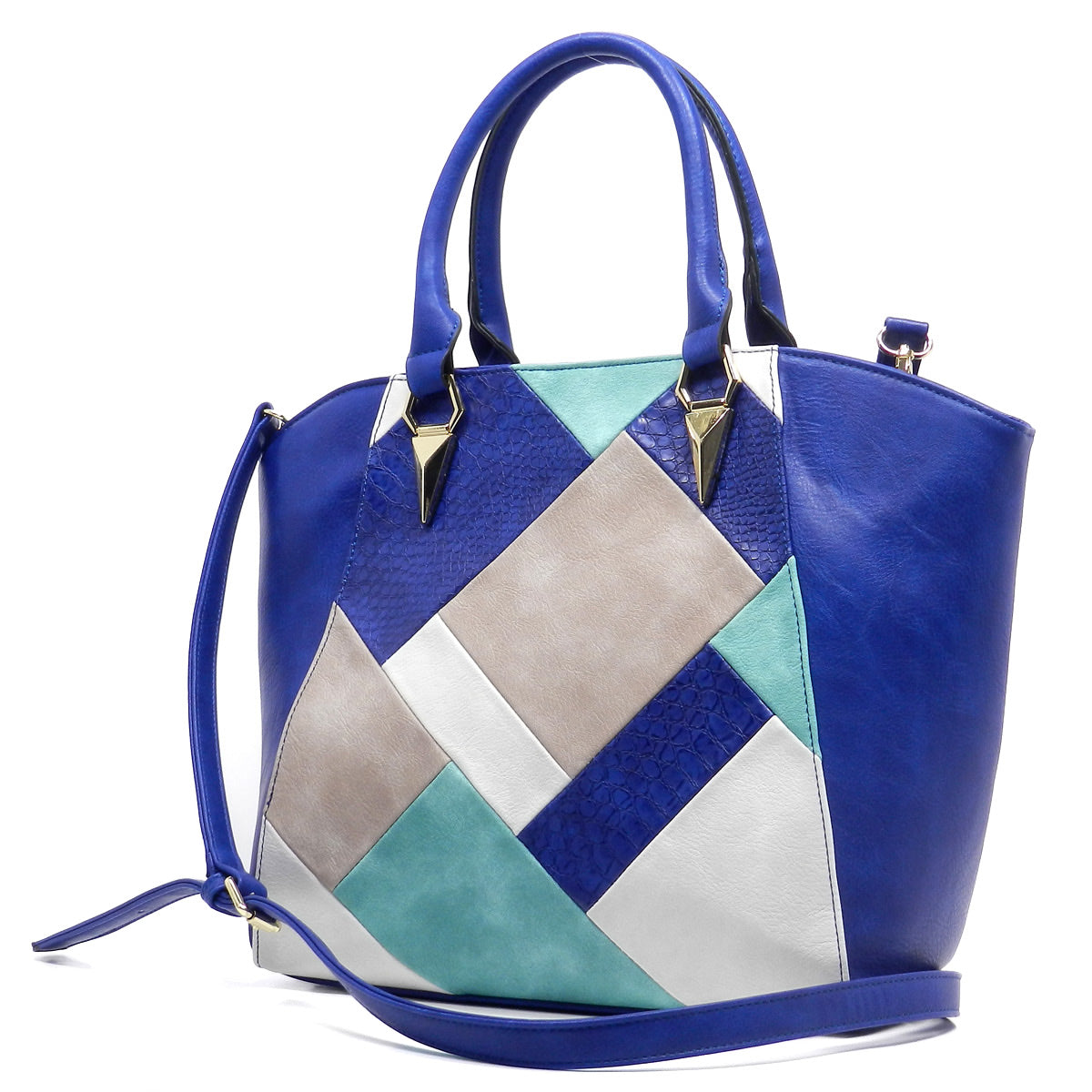 Patchwork Top Handle Satchel