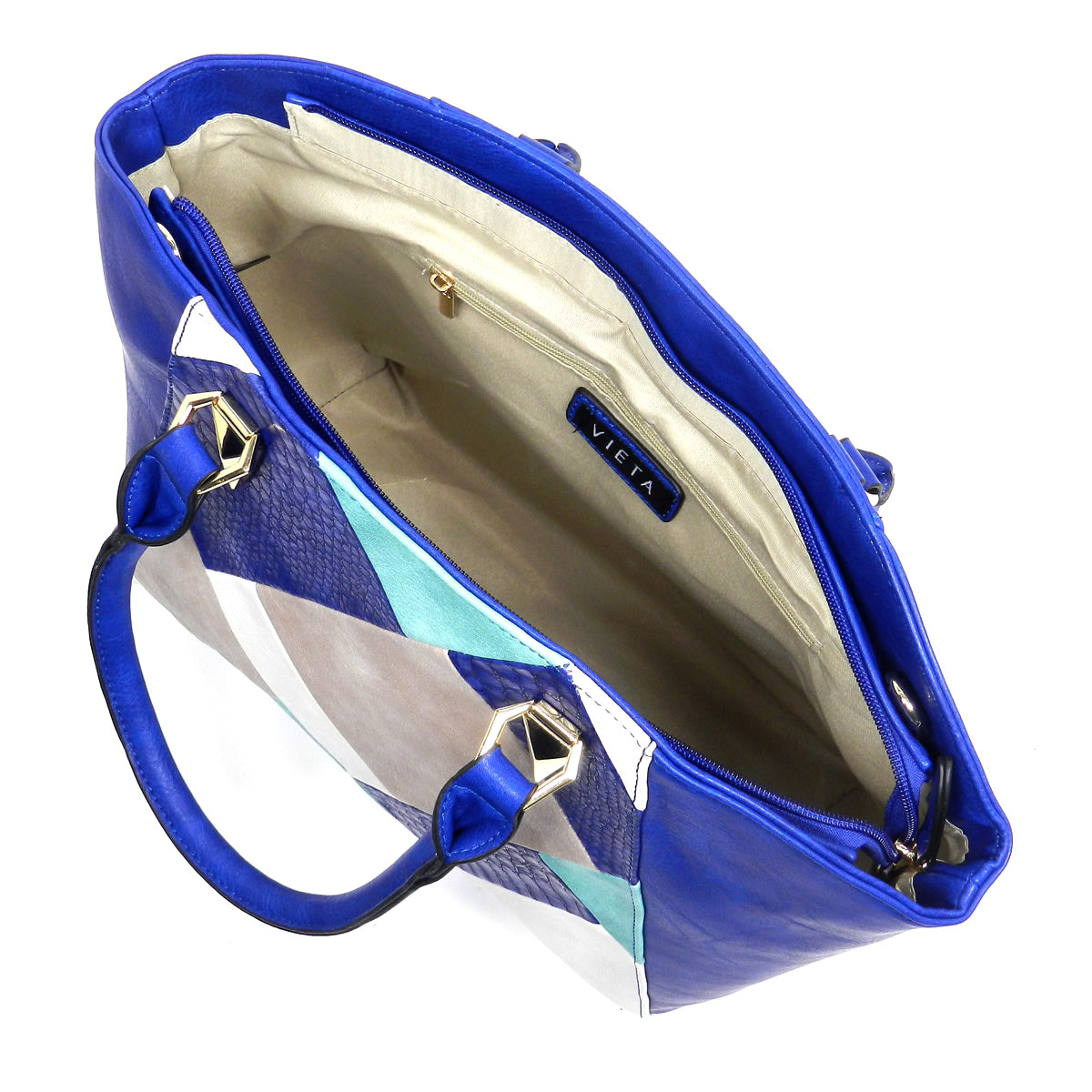 Patchwork Top Handle Satchel