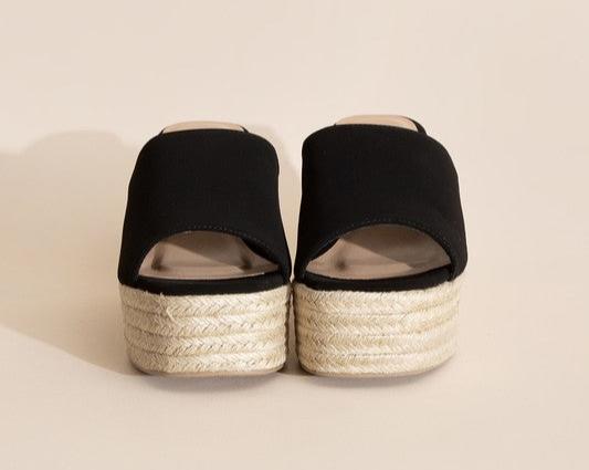 WEBSTER-20 Platform Wedge Slide Heels