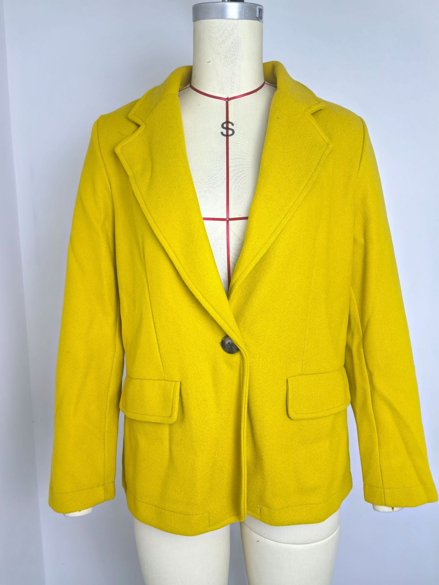 Casual Button Solid Color Woolen Coat Jacket