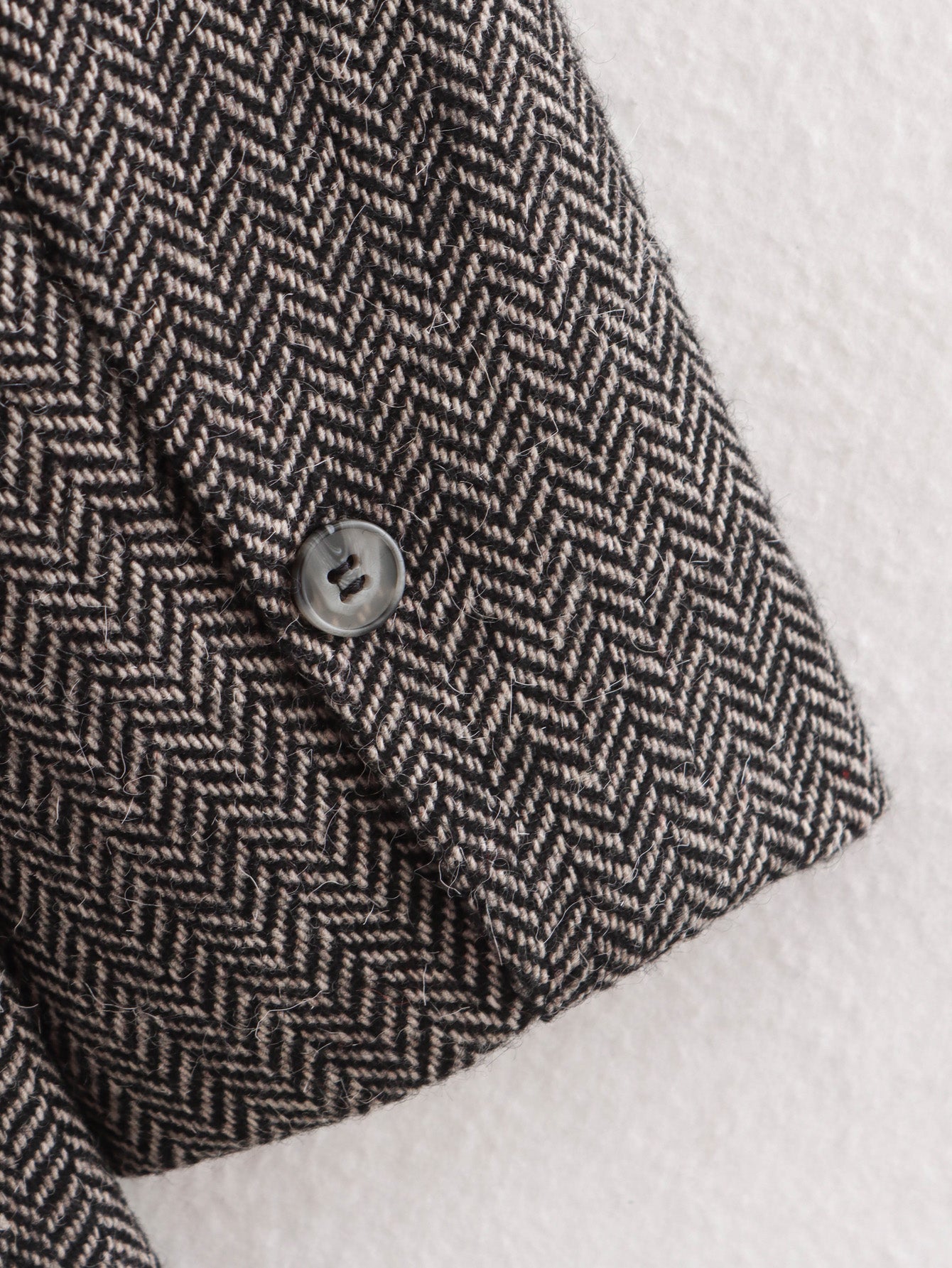 Casual Herringbone Pattern Wool Blazer