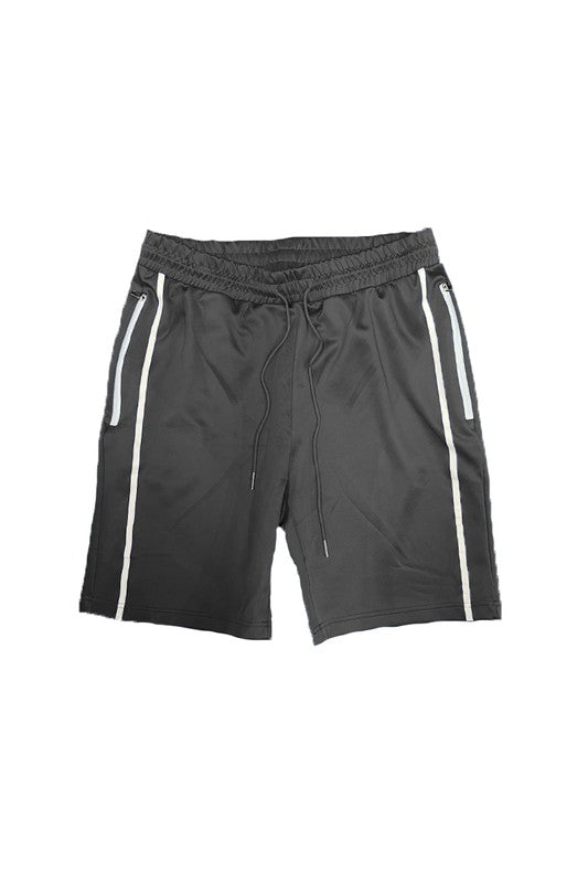 Crimson Striped Athletic Shorts