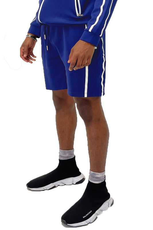 Crimson Striped Athletic Shorts