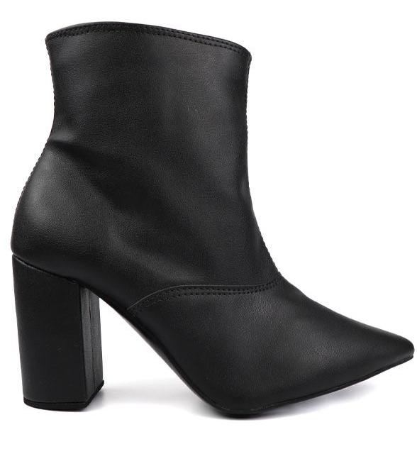Pointed Toe Bootie with a Block Heel