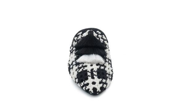 London Rag MARIANA WOVEN FLAT MULES WITH TASSELS