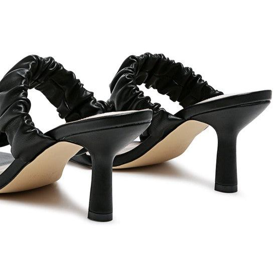 LADY LYNN GATHER AROUND SLIP-ON HEELED SANDAL