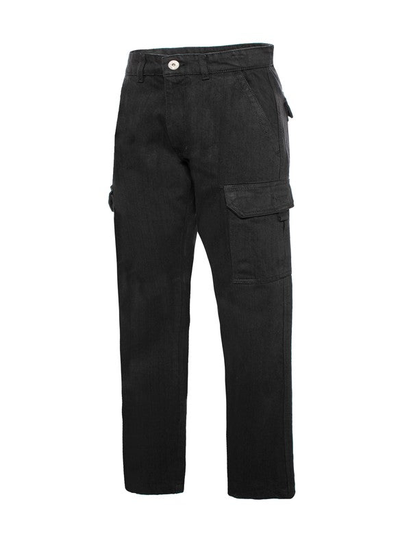 Denim Essentials: Classic Blue Pocket Cargo Pants