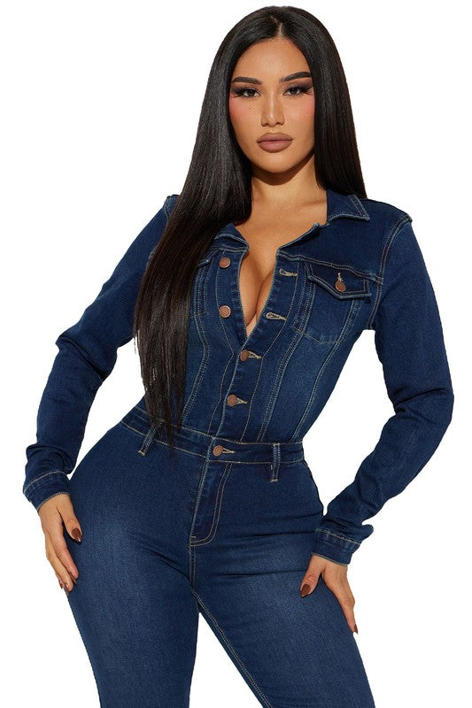 Denim Diva Delight Jumpsuit