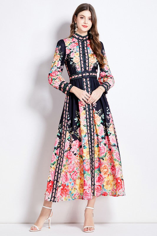 Graceful Bloom Maxi Dress