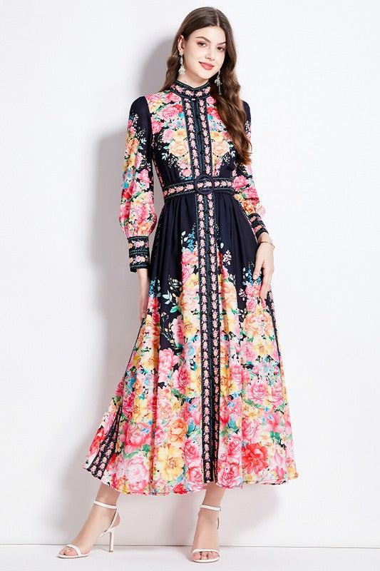 Graceful Bloom Maxi Dress