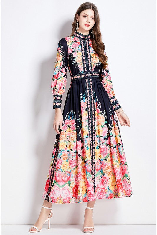Graceful Bloom Maxi Dress