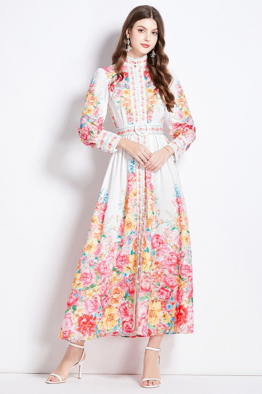 Graceful Bloom Maxi Dress