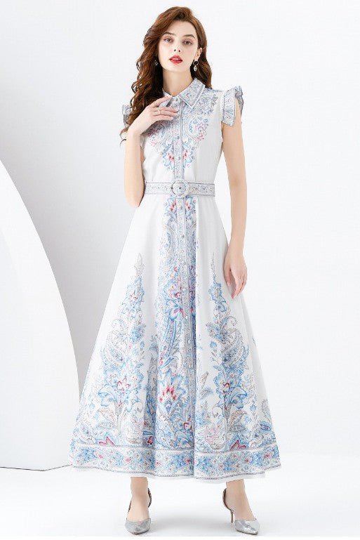 Serene Petals Maxi Dress