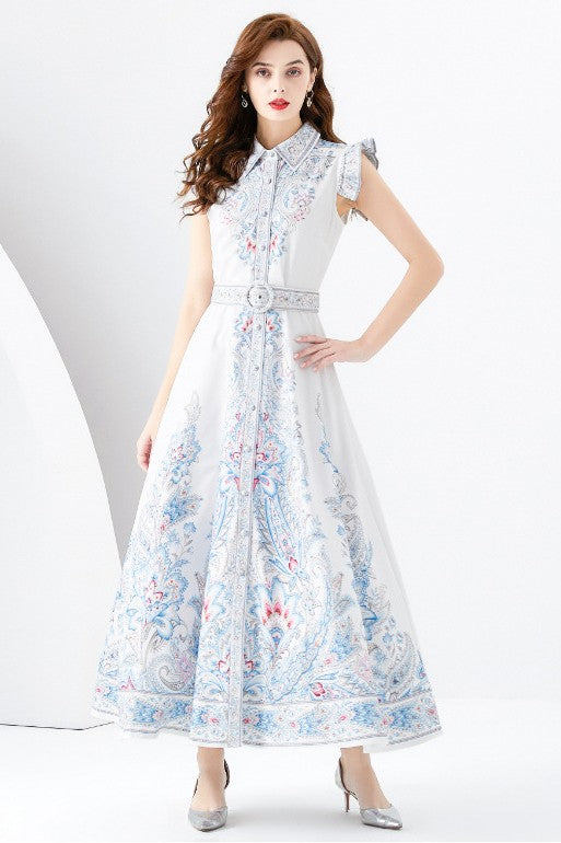 Serene Petals Maxi Dress