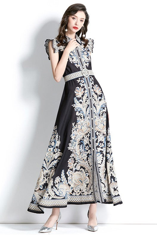 Serene Petals Maxi Dress