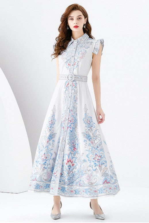 Serene Petals Maxi Dress