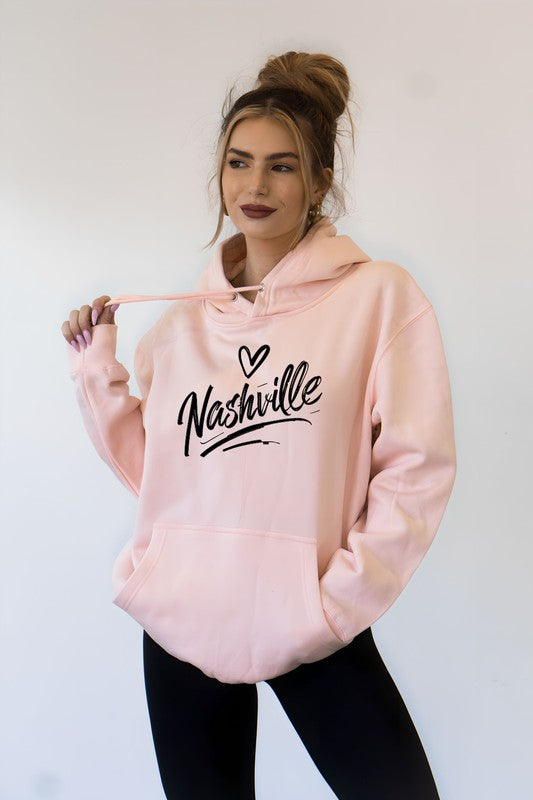 Cursive Nashville Hoodie Graphic Sweatshirt