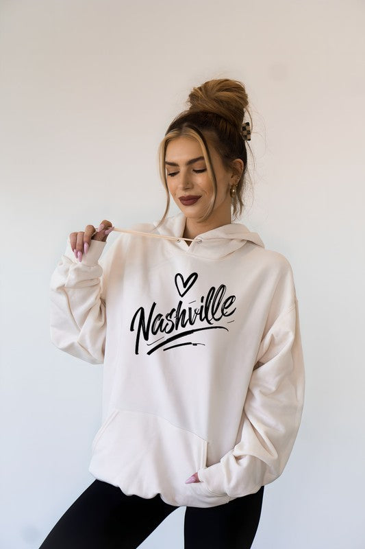 Cursive Nashville Hoodie Graphic Sweatshirt