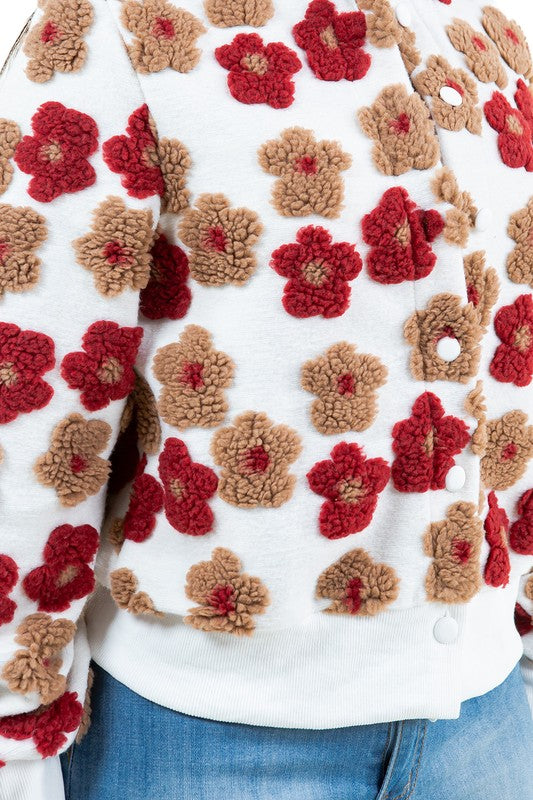 Scarlet Petal Bomber Jacket