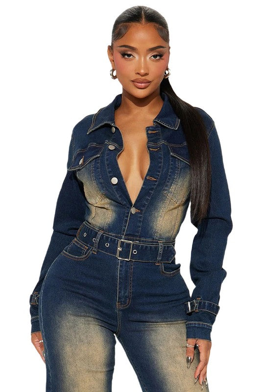 Trendsetter Denim Jumpsuit