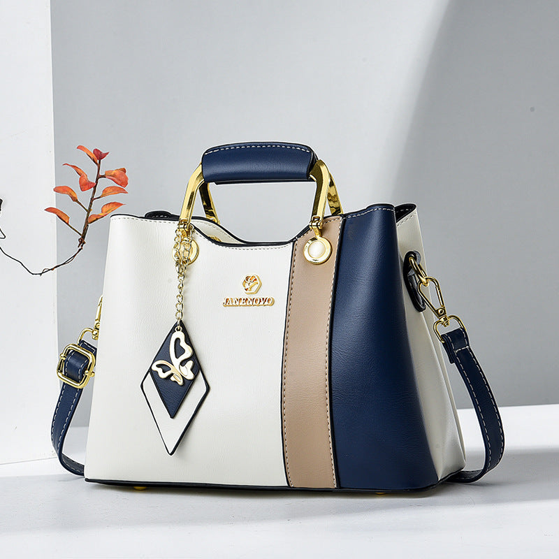 Large All Seasons Pu Leather Classic Style Handbag