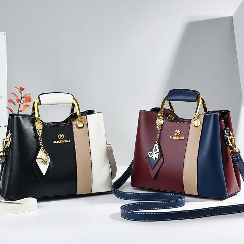 Large All Seasons Pu Leather Classic Style Handbag