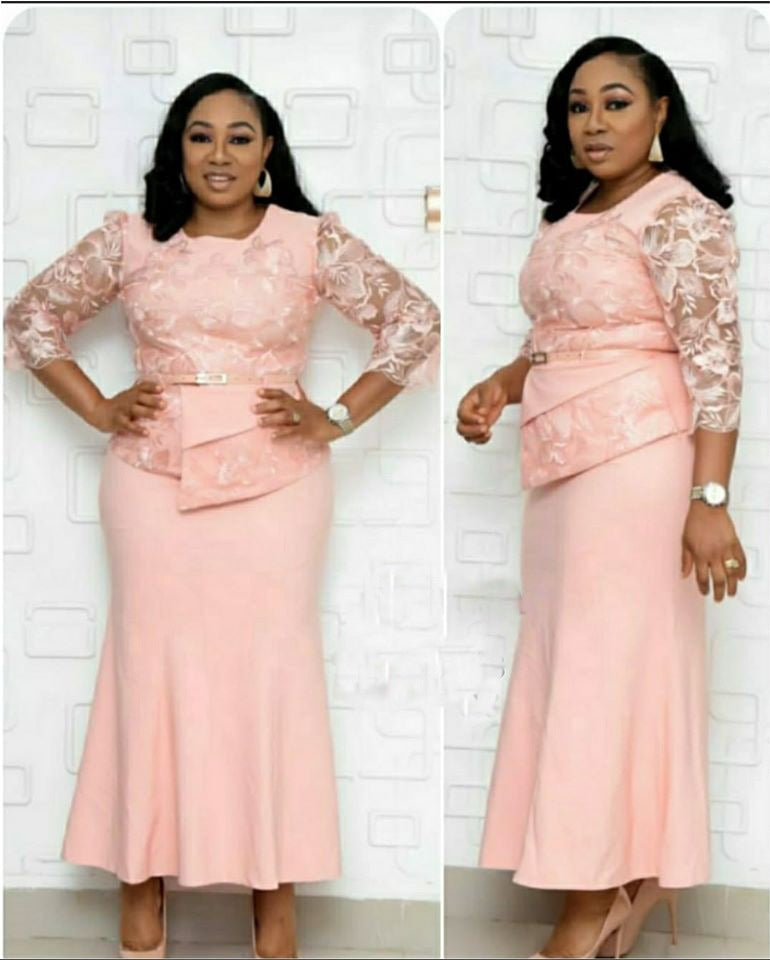 Lace Stitching Maxi Two Piece