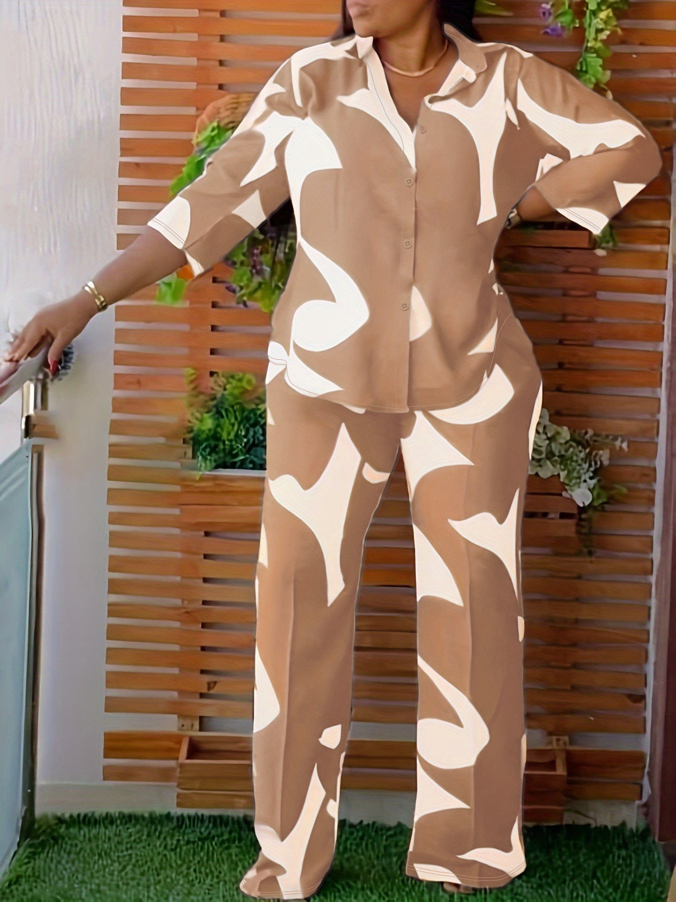 Trendy Casual Comfortable Loose Simple Pants Set