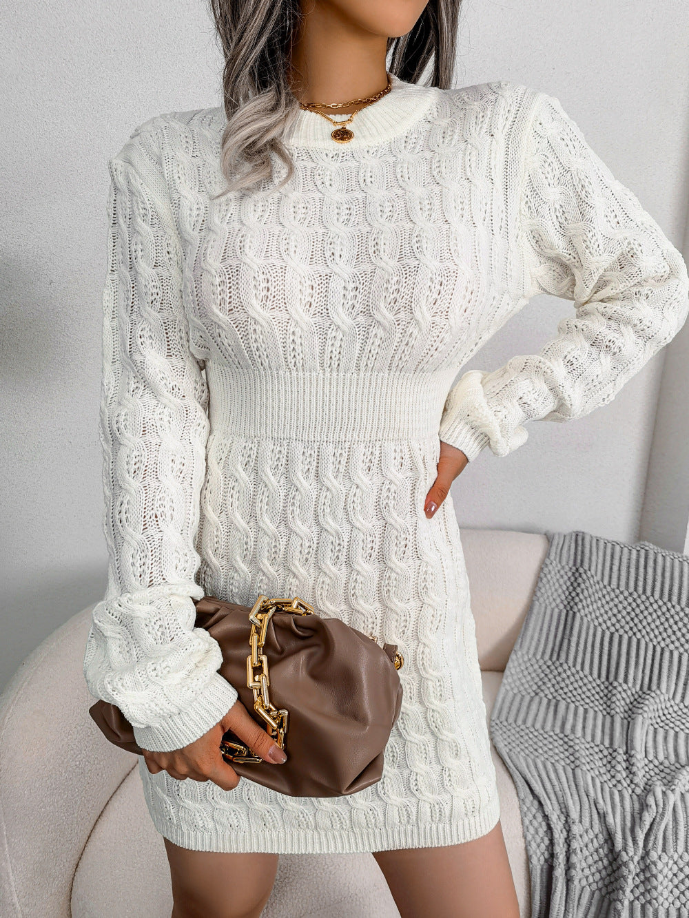 Casual Sheath Sweater Dress