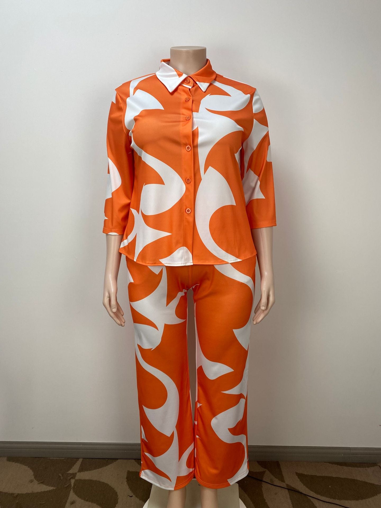 Trendy Casual Comfortable Loose Simple Pants Set