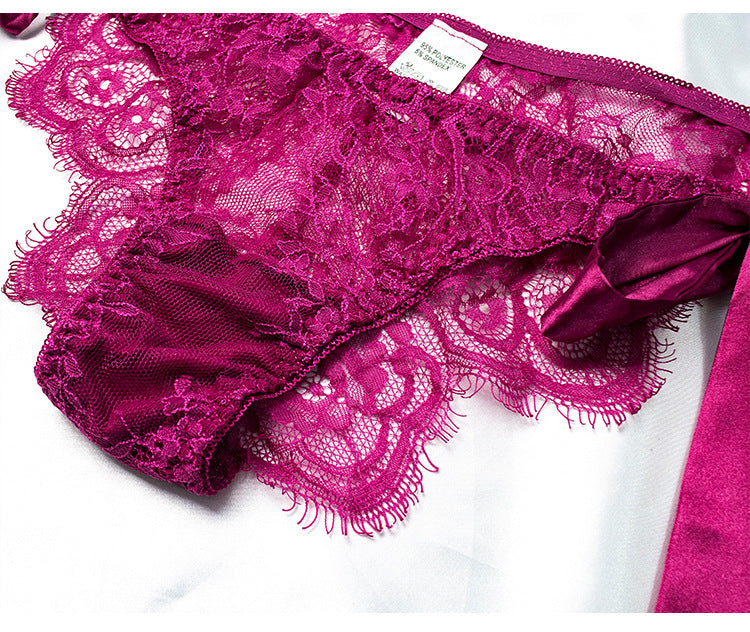 Cutout Breathable Lace Strap Sexy Two Piece