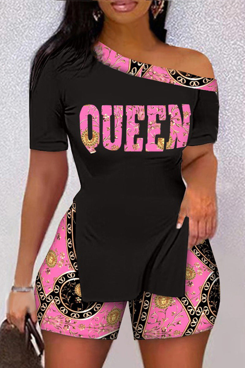 Positioning Printing Two Piece Suit