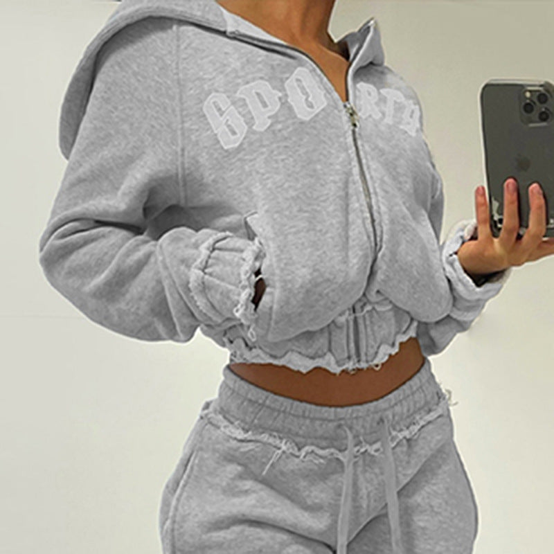 Casual Sport Hood Sweat Set