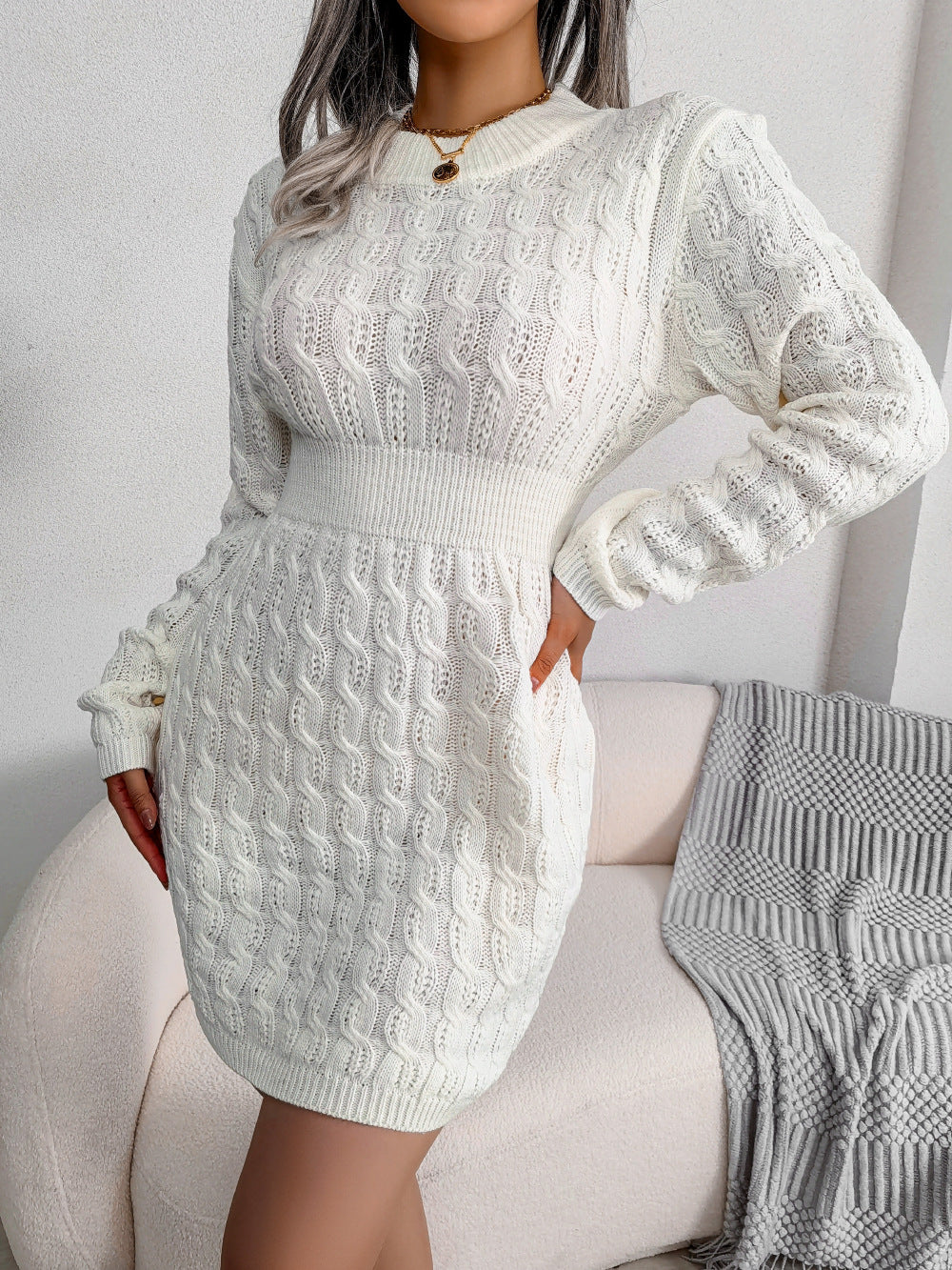 Casual Sheath Sweater Dress