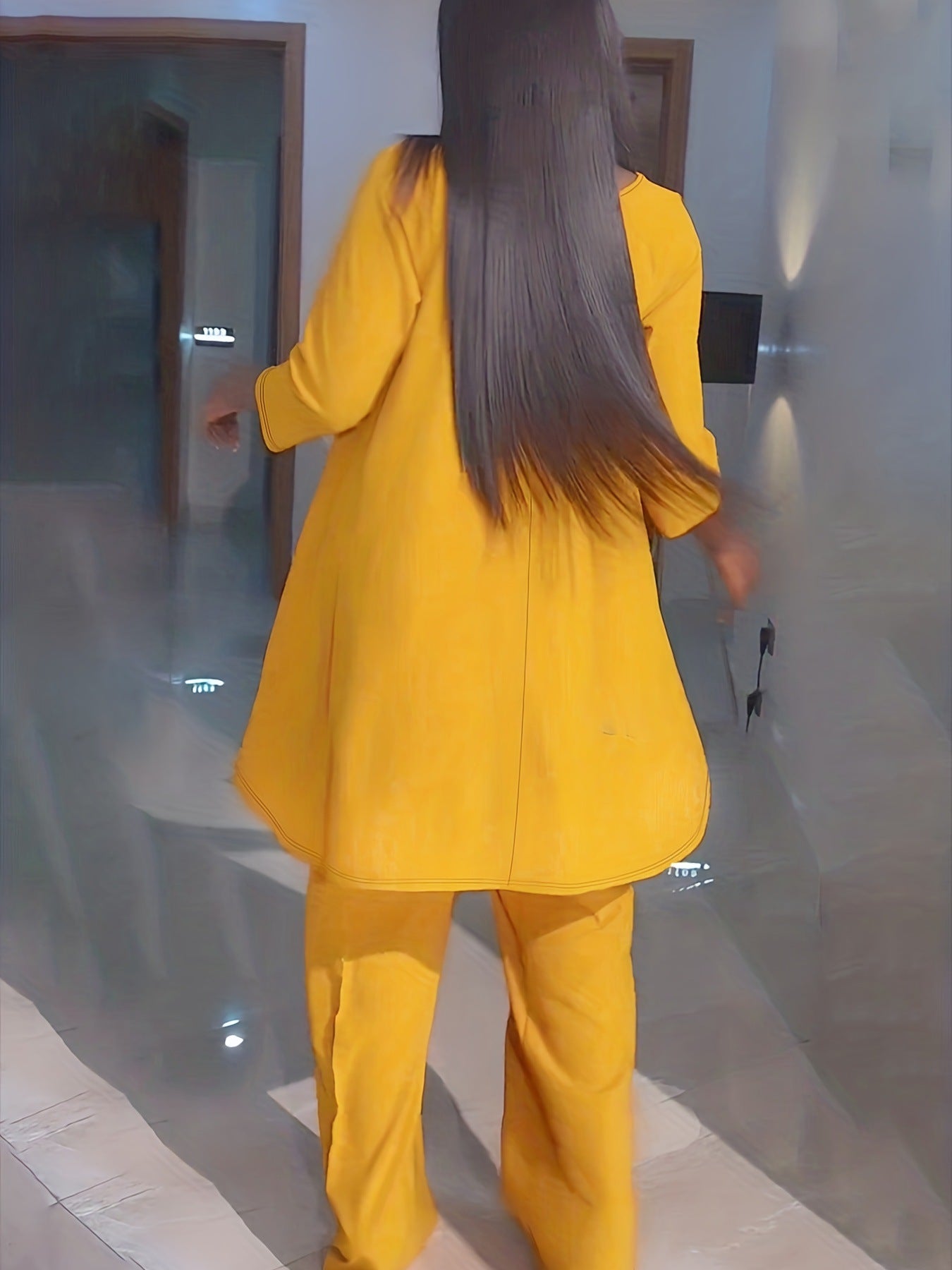 Plus Size Long Sleeve Two Piece Set