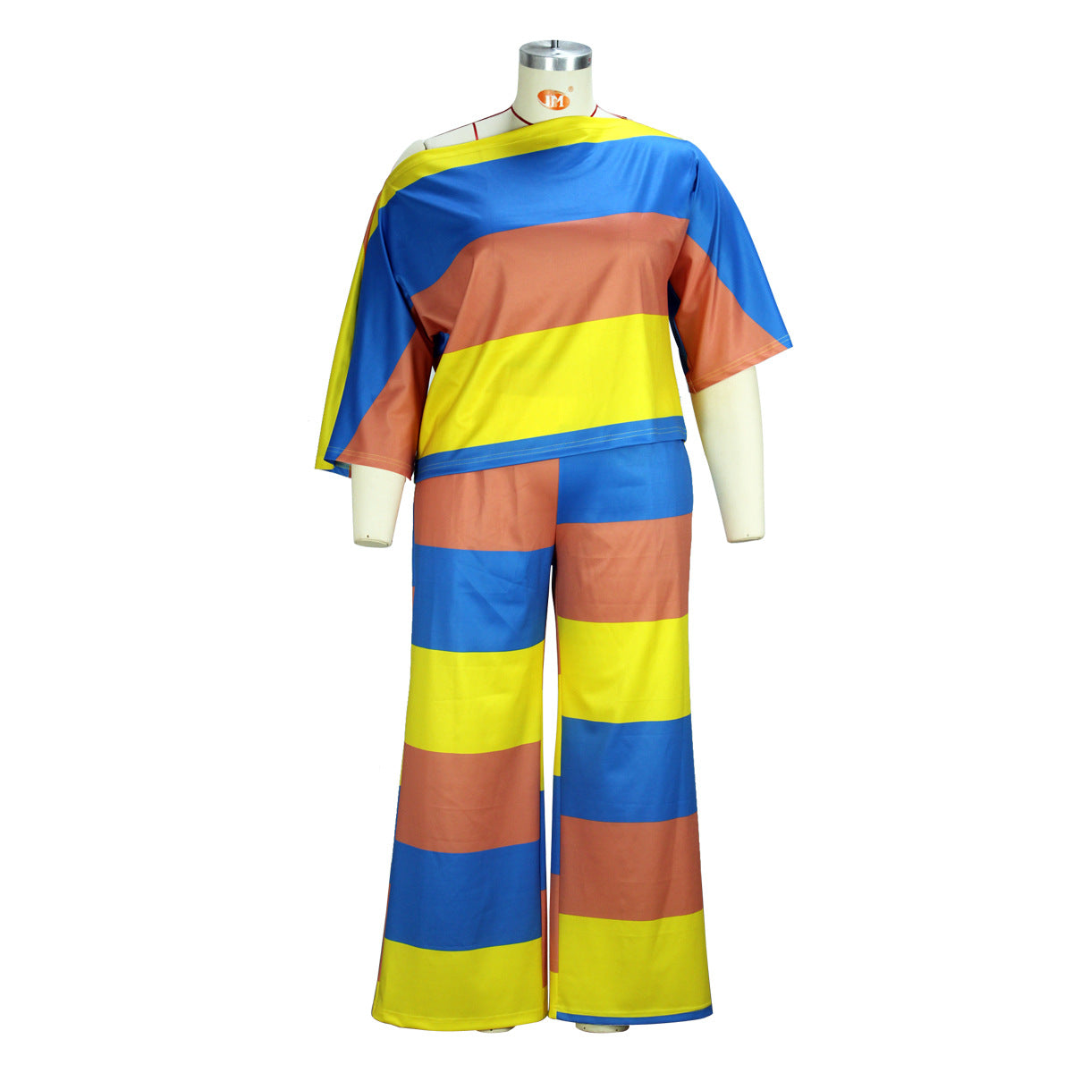 Loose Oversized Long Sleeves Suit Printed Shoulder Two Piece Set