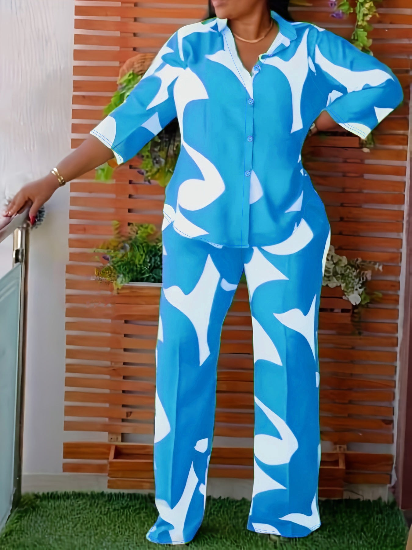 Trendy Casual Comfortable Loose Simple Pants Set