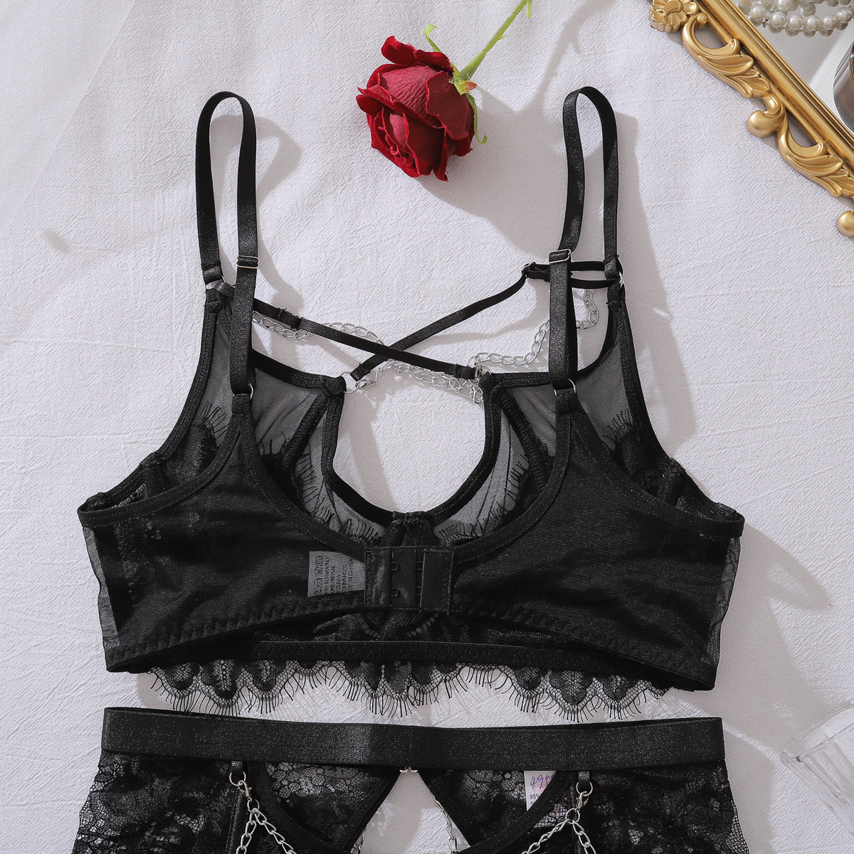 Lace See Through Eyelash Body Shaping Underwear