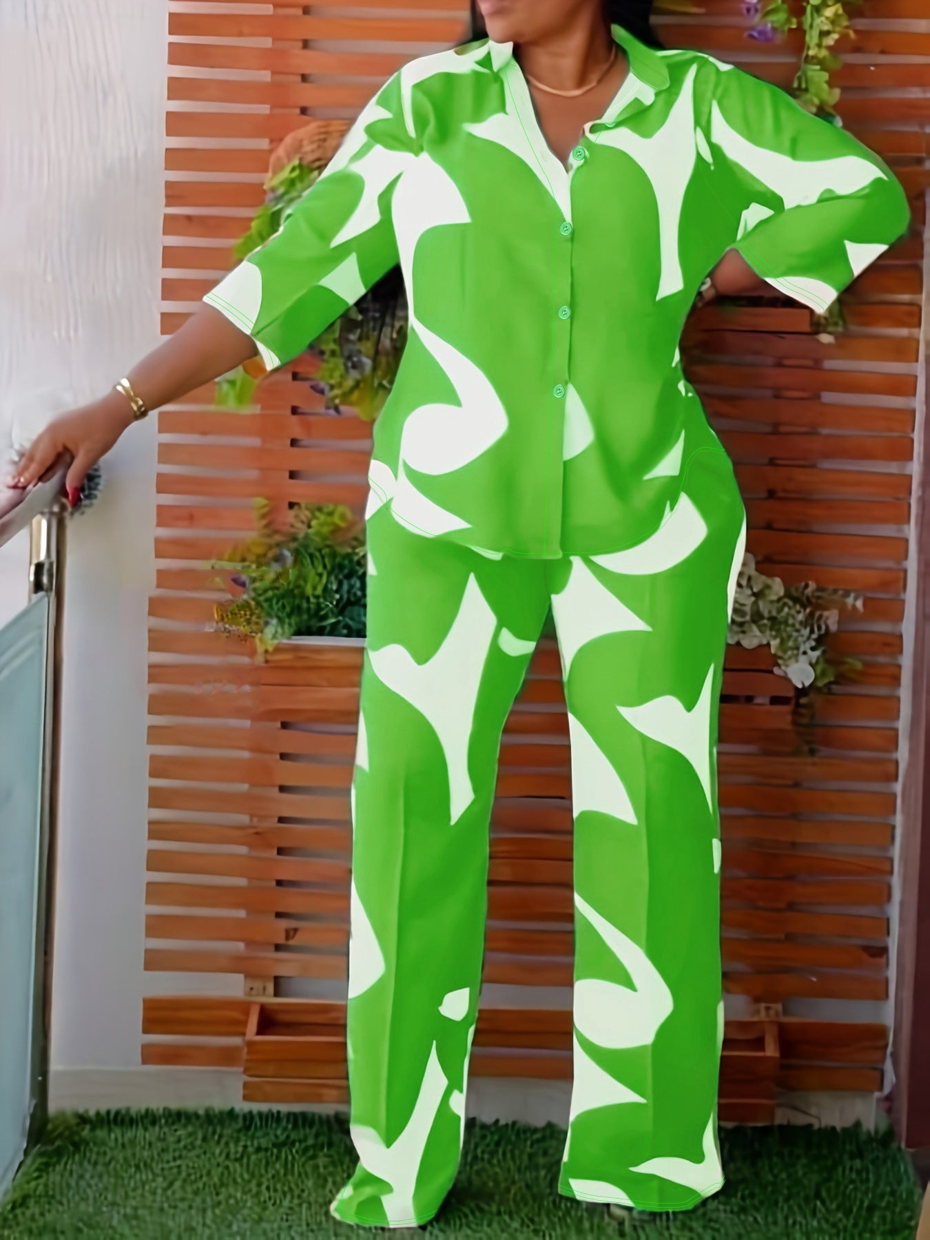 Trendy Casual Comfortable Loose Simple Pants Set