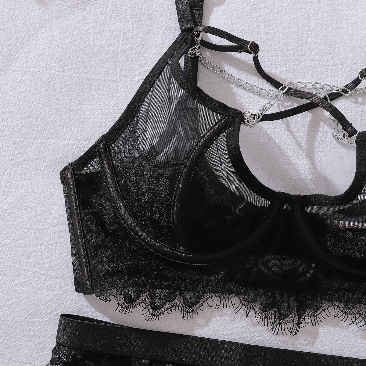 Lace See Through Eyelash Body Shaping Underwear