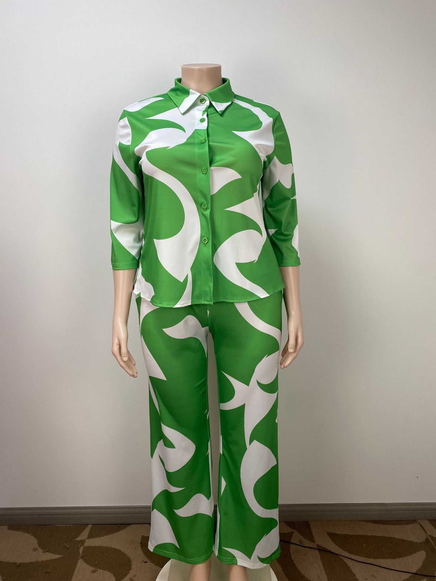 Trendy Casual Comfortable Loose Simple Pants Set