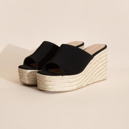 WEBSTER-20 Platform Wedge Slide Heels