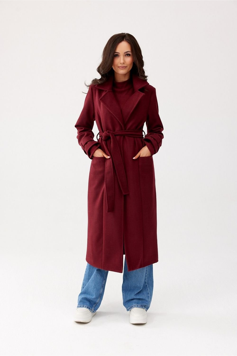 Maroon Muse Midi Warmth Coat