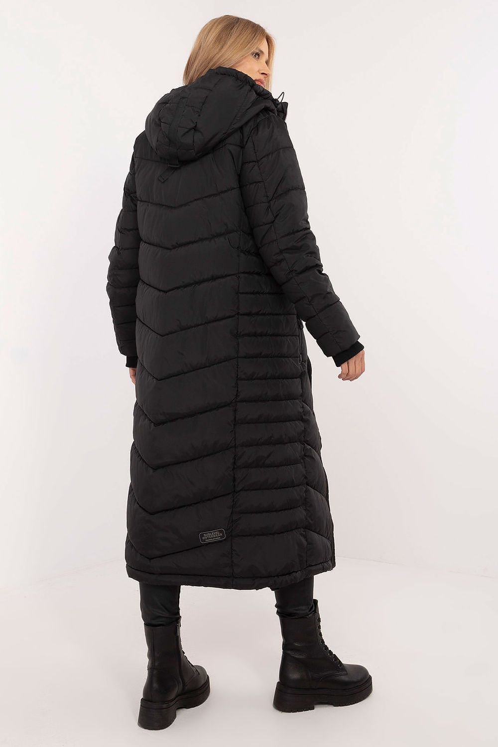 Stylish Long Black Puffer Coat