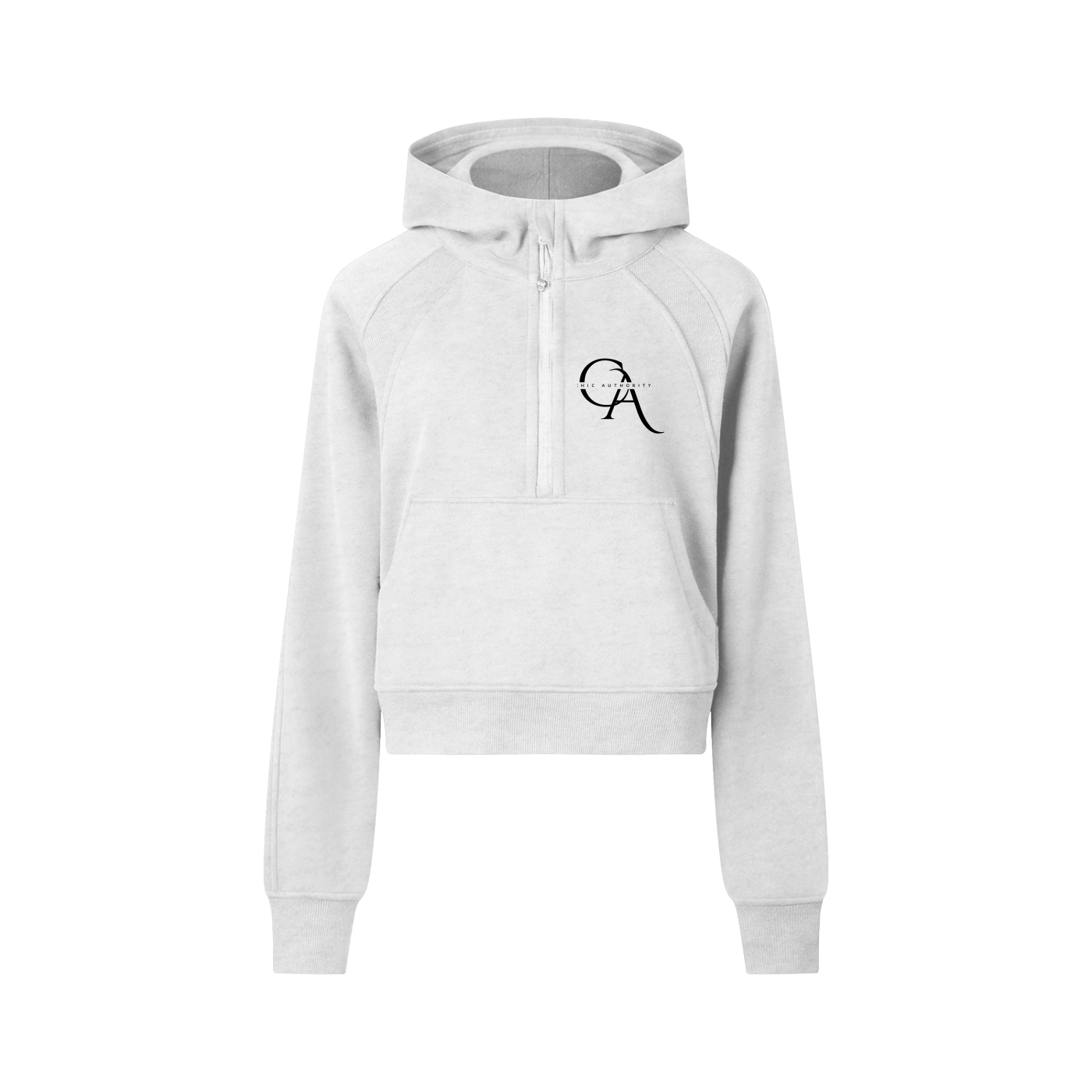 Cropped Half-Zip Hoodie