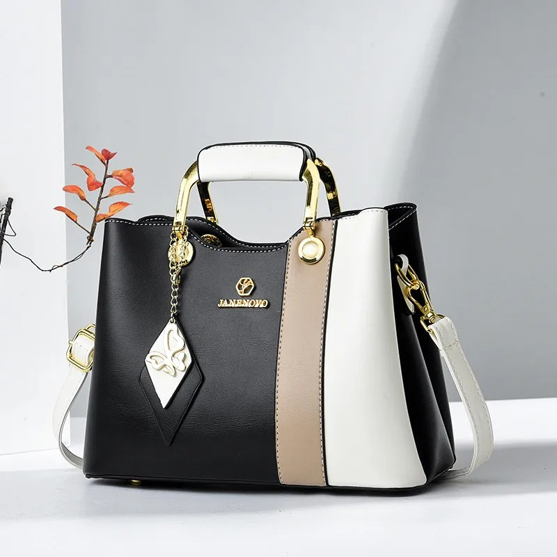 Large All Seasons Pu Leather Classic Style Handbag