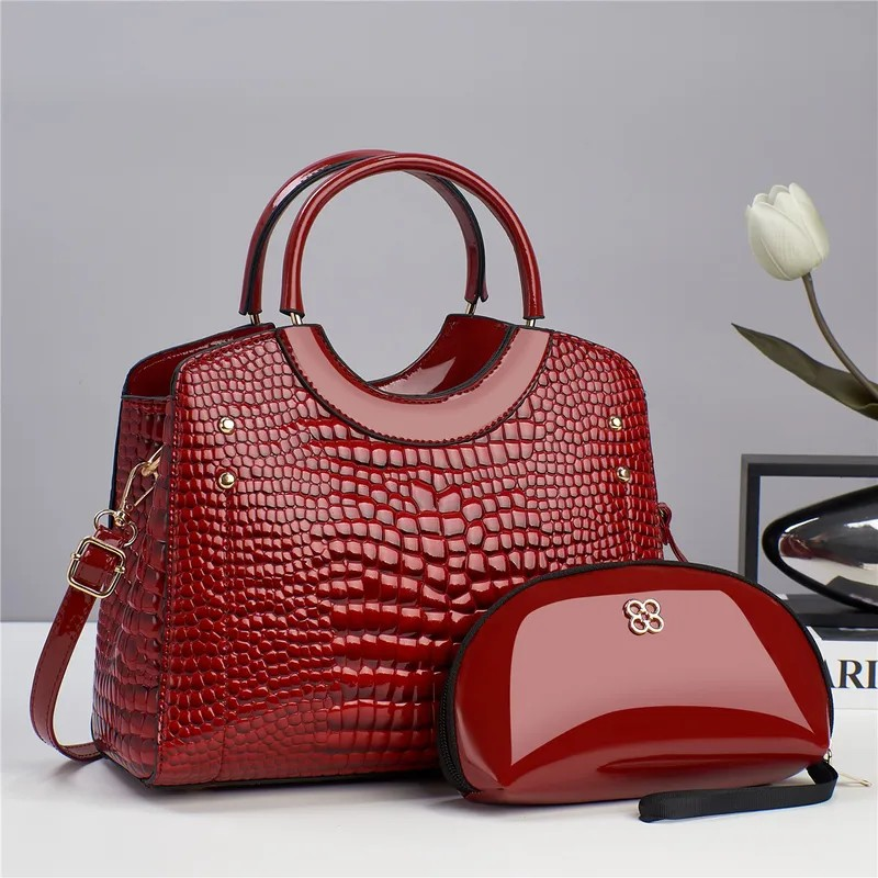 Medium Pu Leather Vintage Style Bucket Handbag